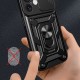Hybrid Armor Camshield iPhone 16 Plus Armored Case with Camera Cover and Stand - Black