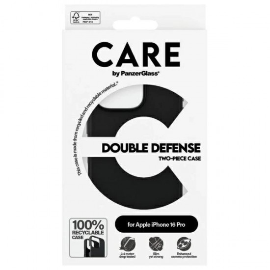 CARE by PanzerGlass Feature Double Defense Case for iPhone 16 Pro - Black