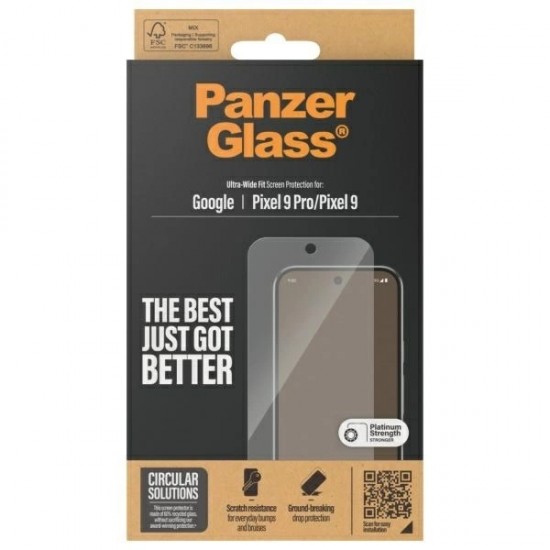 PanzerGlass Ultra-Wide Fit Screen Protection Tempered Glass for Google Pixel 9 / 9 Pro - Clear