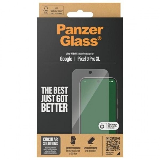 PanzerGlass Ultra-Wide Fit Screen Protection Tempered Glass for Google Pixel 9 Pro XL - Clear
