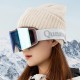 Qunature White Frameless Ski Goggles - White