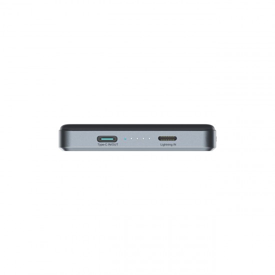 Joyroom JR-PBM08 Pro 10000mAh 20W Powerbank with 15W Inductive Charging Ultra-Thin - Gray