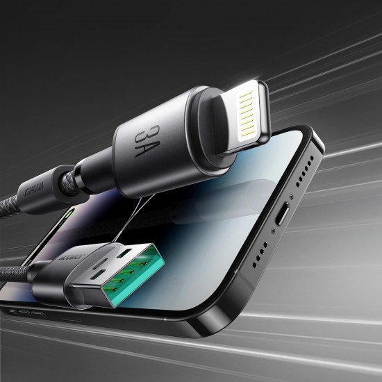 Joyroom S-A50 Unlimited Series 3A USB-A - Lightning Cable with Magnetic Organizer 1.2m - Gray