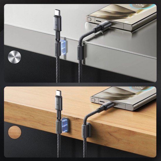 Joyroom S-A50 Unlimited Series 3A USB-A - USB-C Cable with Magnetic Organizer 1.2m - Gray