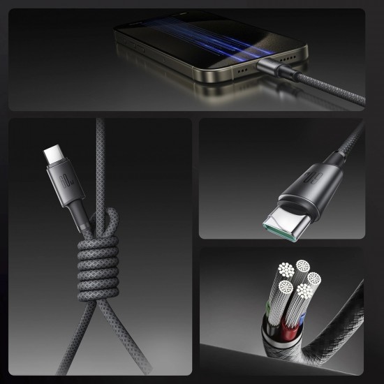 Joyroom S-A50 Unlimited Series 60W USB-C - USB-C Cable with Magnetic Organizer 1.2m - Gray