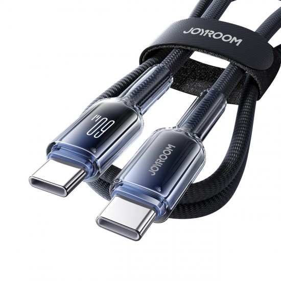 Joyroom S-A42 Crystal-Clear Series 60W USB-C - USB-C cable 1.2m - black