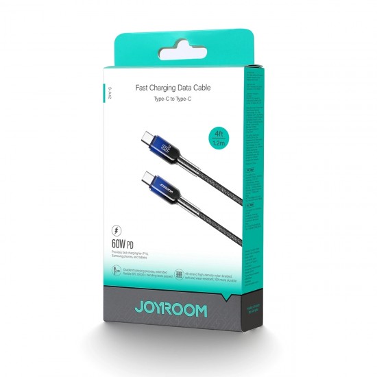 Joyroom S-A42 Crystal-Clear Series 60W USB-C - USB-C cable 1.2m - black