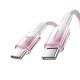 Joyroom S-A42 Crystal-Clear Series 60W USB-C - USB-C cable 1.2m - white