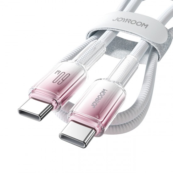 Joyroom S-A42 Crystal-Clear Series 60W USB-C - USB-C cable 1.2m - white