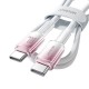 Joyroom S-A42 Crystal-Clear Series 60W USB-C - USB-C cable 1.2m - white