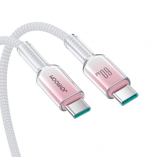 Joyroom S-A42 Crystal-Clear Series 60W USB-C - USB-C cable 1.2m - white