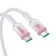 Joyroom S-A42 Crystal-Clear Series 60W USB-C - USB-C cable 1.2m - white