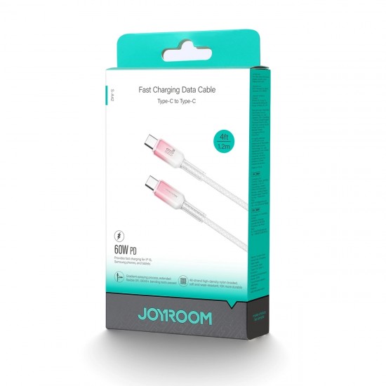 Joyroom S-A42 Crystal-Clear Series 60W USB-C - USB-C cable 1.2m - white