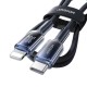 Joyroom S-A42 Crystal-Clear Series 30W USB-C - Lightning cable 1.2m - black