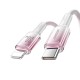 Joyroom S-A42 Crystal-Clear Series 30W USB-C - Lightning cable 1.2m - white