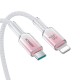 Joyroom S-A42 Crystal-Clear Series 30W USB-C - Lightning cable 1.2m - white