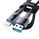 Joyroom S-A42 Crystal-Clear Series 3A USB-A - Lightning cable 1.2m - black