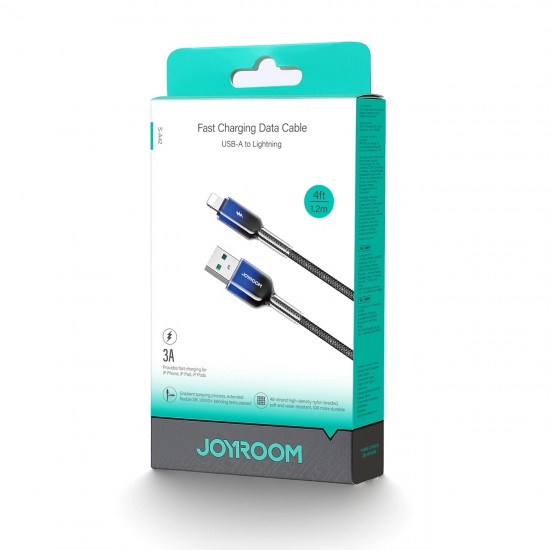 Joyroom S-A42 Crystal-Clear Series 3A USB-A - Lightning cable 1.2m - black