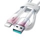 Joyroom S-A42 Crystal-Clear Series 3A USB-A - Lightning cable 1.2m - white
