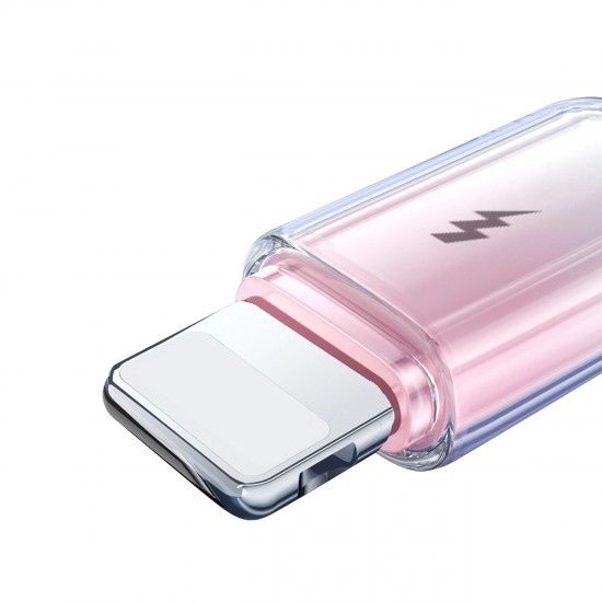 Joyroom S-A42 Crystal-Clear Series 3A USB-A - Lightning cable 1.2m - white