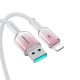 Joyroom S-A42 Crystal-Clear Series 3A USB-A - Lightning cable 1.2m - white