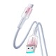 Joyroom S-A42 Crystal-Clear Series 3A USB-A - USB-C cable 1.2m - white