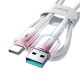 Joyroom S-A42 Crystal-Clear Series 3A USB-A - USB-C cable 1.2m - white