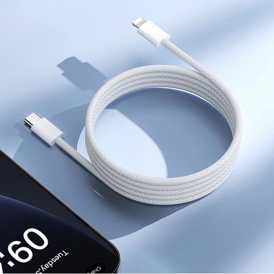 Joyroom S-A45 Ben Series 30W Cable (USB-C - Lightning) Braided 1m - White