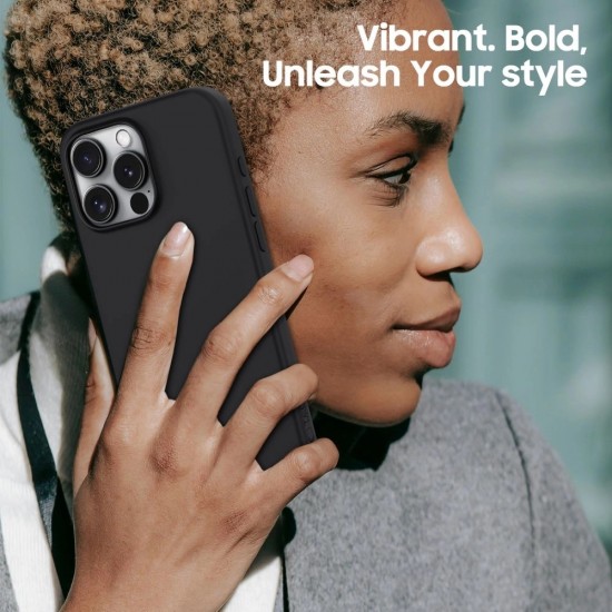 Tech-Protect Silicone MagSafe iPhone 16 Pro Case - Black