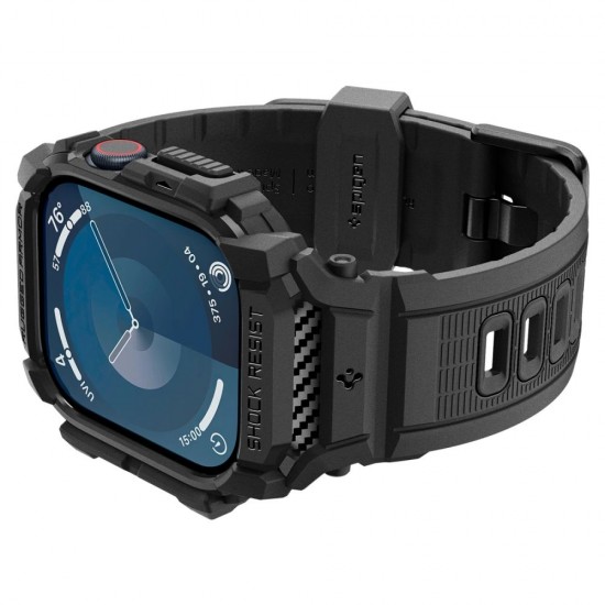 Spigen Rugged Armor Case for Apple Watch 10 46mm - Black