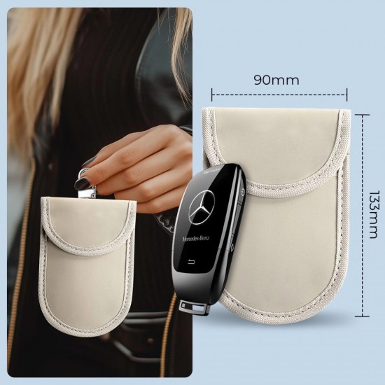 Tech-Protect KLR100 RFID Blocking Car Key Case - Beige