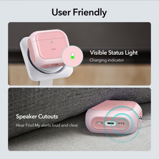 ESR Orbit Halolock MagSafe case for AirPods 4 - pink
