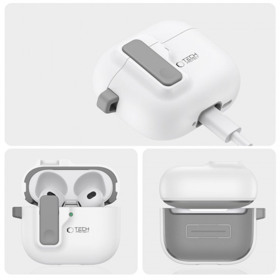 Tech-Protect Slim Hook Case for AirPods 4 - White