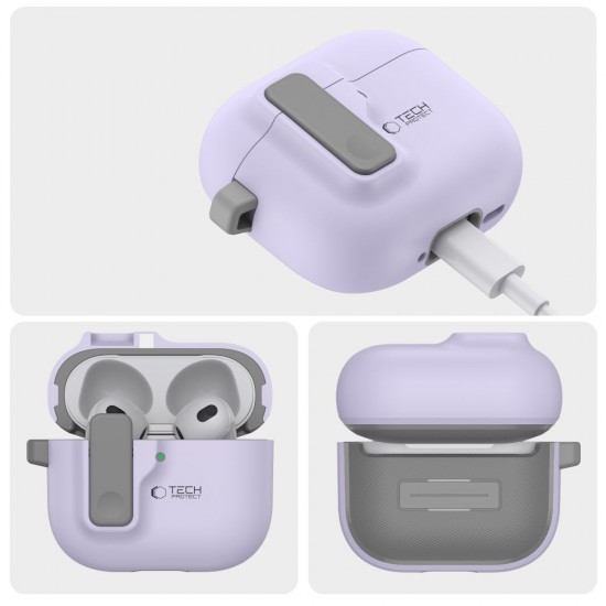 Tech-Protect Slim Hook Case for AirPods 4 - Purple