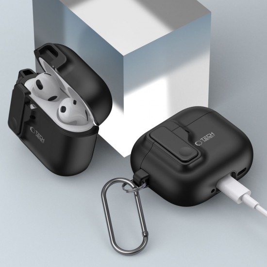 Tech-Protect Slim Hook Case for AirPods 4 - Black