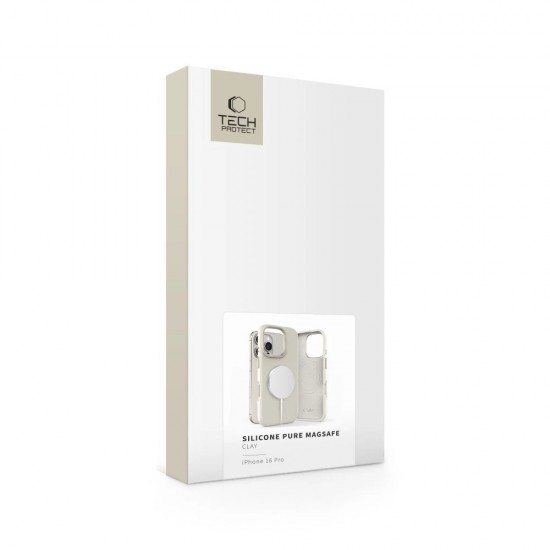 Tech-Protect Silicone PU MagSafe iPhone 16 Pro Case - Beige