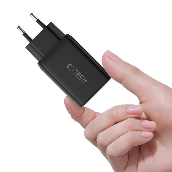 Tech-Protect NC45W-GAN 2-PORT PD45W wall charger - black