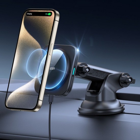 ESR Halolock Magnetic MagSafe QI2 15W Car Holder - Black