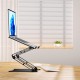 Laptop stand Wozinsky WRS-CPY75DSB aluminum + Free! smartphone stand - black