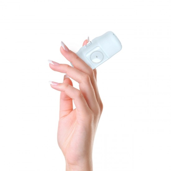 Wozinsky WF16-YCS 5000mAh 15W USB-C Mini Power Bank with Built-in USB-C Cable and Apple Watch Charger - Blue