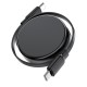 Acefast C13-03 USB-C - USB-C 60W Cable Retractable - Black