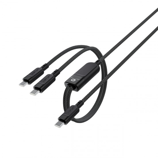 Acefast C5 USB-C - USB-C / USB-C 2in1 100W 480Mb/s cable - black