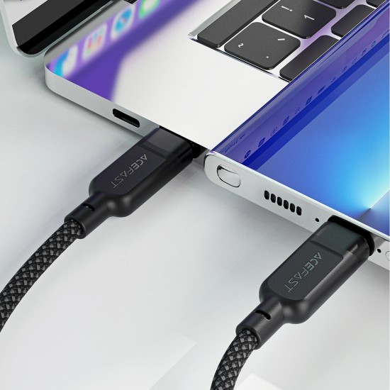 Acefast C5 USB-C - USB-C / USB-C 2in1 100W 480Mb/s cable - black