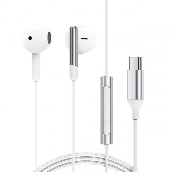 Acefast L3 Wired USB-C Headphones with Microphone - White