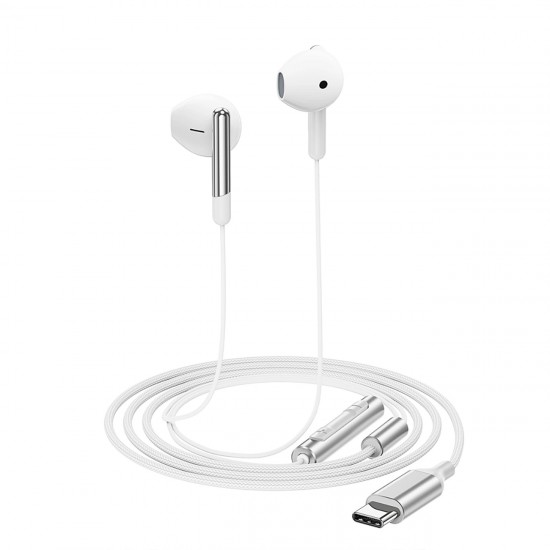 Acefast L3 Wired USB-C Headphones with Microphone - White