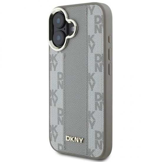 DKNY Checkered Pattern Magsafe iPhone 16 Case - Beige