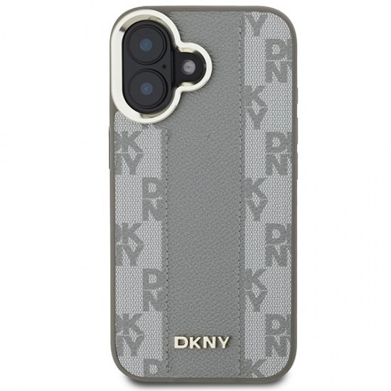 DKNY Checkered Pattern Magsafe iPhone 16 Case - Beige