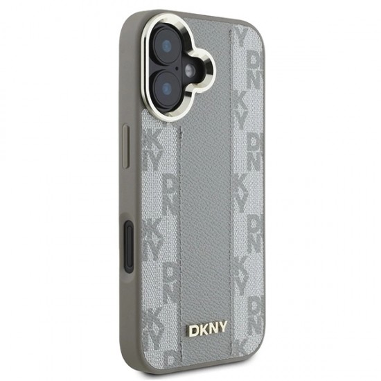 DKNY Checkered Pattern Magsafe iPhone 16 Case - Beige