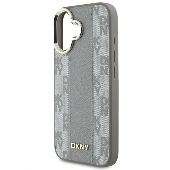 DKNY Checkered Pattern Magsafe iPhone 16 Case - Beige