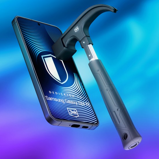 Tempered glass 3mk HardGlass Max Lite Black for Samsung Galaxy S24 FE